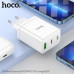 СЗУ-USB-2USB-C HOCO N33 QC3.0 PD35W, White