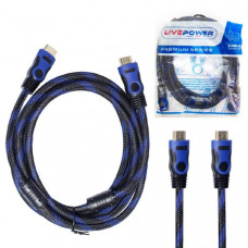 Кабель HDMI-HDMI 3м LIVE-POWER H211 (CCS) с фильтром(версия 1.4)