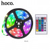Лента светодиодная RGB HOCO DL30 Цветная. Водостойкая. Рабочая температура: -20-60 С; 3 выхода CMOS с открытым стоком; Максимальный ток нагрузки: 2А; Напряжение питания: DC5V; ИК-пульт для управления светодиодным контроллером. Функциональность: яркость+ (