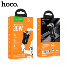 АЗУ-USB-USB-C HOCO NZ5 PD30W+QC3.0, Black. Type-C: 30 Вт; USB-A: 30 Вт; Type-C + USB: 5В/5А.