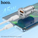 АЗУ-USB-USB-C HOCO NZ10 PD45W+18W QC3.0, Silver Алюминиевый корпус
