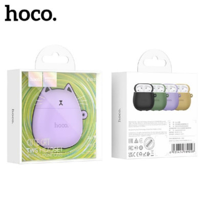 Гарнитура вкладыши Bluetooth Hoco EW45 Lilac Cat White (Violet case). Емкость аккумулятора: чехол для зарядки 350 мАч; гарнитура 35 мАч. Время работы: 4 часа; Время работы в режиме ожидания: 200 часов. Размер: 53.8 x 44.3 x 21.5 мм; Вес: 43 г. Не поддержи