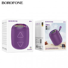 Портативная колонка Borofone BR36 Purple Поддержка BT, FM, TF, USB, AUX, TWS режимов воспроизведения. Размеры (ШхВхД) 122,5х101х100мм. Вес 394г. Аккумулятор 1200 mAh. Время работы 2 ч. Версия Bluetooth 5.3 Чип JL AC6965A. Динамики 52 мм. Количество динами