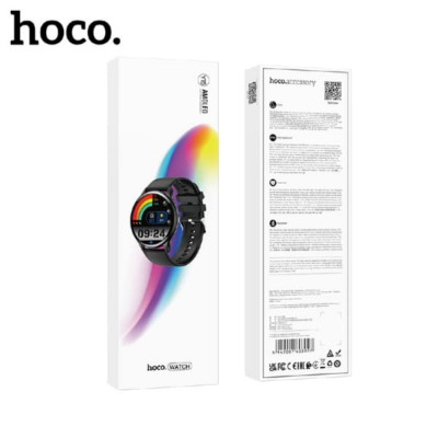 Часы Smart Watch HOCO Y15 AMOLED Black. Емкость аккумулятора: 260 мАч; Время использования: двойной Bluetooth в течение 3-5 дней, одиночный Bluetooth в течение 5-7 дней. Основной экран: 1,43 дюйма, разрешение: 466х466, водонепроницаемый IP68. Память: 128 