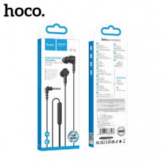Гарнитура вакуумная HOCO M102 Black, угловой штекер, 1.2м.