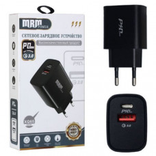 СЗУ-USB-USB-C MRM XQ65 PD + PD 20W QC3.0A, Black