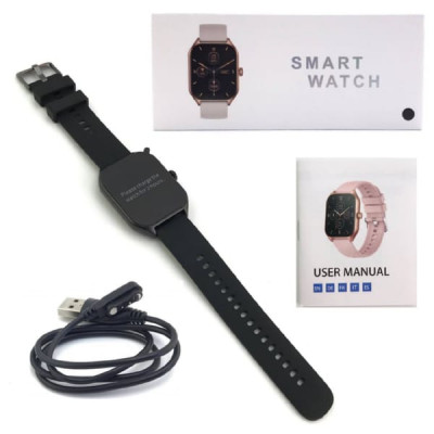 Часы Smart Watch H40 Black Дисплей 1,85 дюйма. Разрешение экрана 240х284. BT5.0 Управляющая микросхема RTKST62DK. Емкость АКБ 260 mAh. Оперативная память RAM192 + ROMG4 Мб. Время работы 12-18 дней. Магнитная зарядка. Длина 67мм, Ширина 37 мм. Толщина 9,65