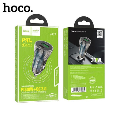 АЗУ-USB-USB-C HOCO Z47A PD30W+QC3.0 18W, Black (13/130)