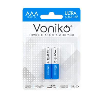Батарейка Voniko LR03 Ultra Alkaline BL-2 (60/480)