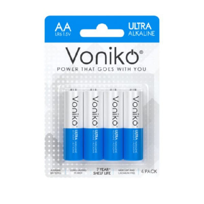 Батарейка Voniko LR06 Ultra Alkaline BL-4 (80/640)