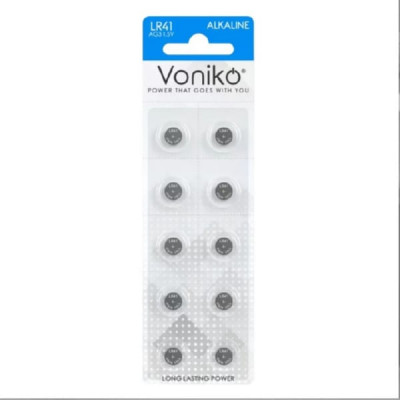 Батарейка VONIKO AG03 (LR41/392A) BL-10 (10/200/3200)