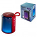 Портативная колонка WALKER WSP-125, (5Вт, Bluetooth V5.3, 9.5х12см), Led подсветка, TWS режим для двух колонок, красная