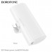 Внешний аккумулятор 5000 mAh BOROFONE BJ35 White (iP) Вход: Lightning: 5V/2A. Выход: Молния: 5V/2AType-C: 5V/2A. Дисплей: светодиодный индикатор показывает уровень мощности. Размер: 78 x 48 x 27 мм; Вес: 95 г