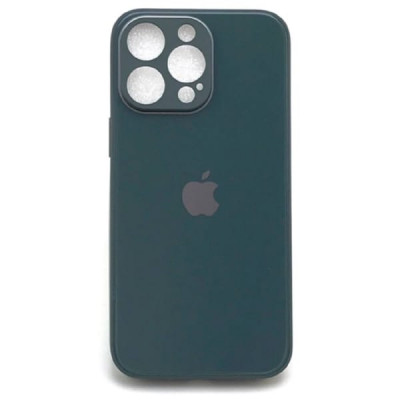 Чехол стеклянный iP 14 Pro Max Glass, цвет Blue Green