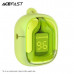 Гарнитура вакуумная Bluetooth ACEFAST T6 Youth Green. Снижение шума ENC. Светодиодный цифровой дисплей. Чип Бестехник BES2300IU. СБК/ААК. BT 5.0V. Зарядный кейс 500мАч. Около 4 часов музыки или 3 часа разговоров. IPX4 водонепроницаемый.