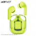 Гарнитура вакуумная Bluetooth ACEFAST T6 Youth Green. Снижение шума ENC. Светодиодный цифровой дисплей. Чип Бестехник BES2300IU. СБК/ААК. BT 5.0V. Зарядный кейс 500мАч. Около 4 часов музыки или 3 часа разговоров. IPX4 водонепроницаемый.