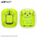 Гарнитура вакуумная Bluetooth ACEFAST T6 Youth Green. Снижение шума ENC. Светодиодный цифровой дисплей. Чип Бестехник BES2300IU. СБК/ААК. BT 5.0V. Зарядный кейс 500мАч. Около 4 часов музыки или 3 часа разговоров. IPX4 водонепроницаемый.