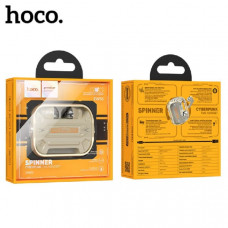 Гарнитура вкладыши Bluetooth Hoco EW55 Gold.  Ёмкость аккумулятора: кейс 300mAh, гарнитура 30mAh. Время зарядки: 1.5 часа для зарядного чехла, 1 час для гарнитуры. Время работы режиме звонков/музыки: 4 часа, в режиме ожидания: 150 часов. Размер: 59х59х26м