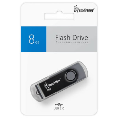 USB флеш-диск 8Gb SmartBuy Twist чёрный