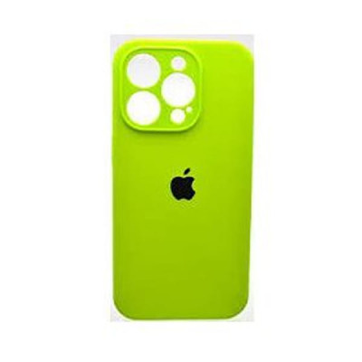 Чехол iP 14 Pro Silicone Case с закрытой камерой (Grass Green)