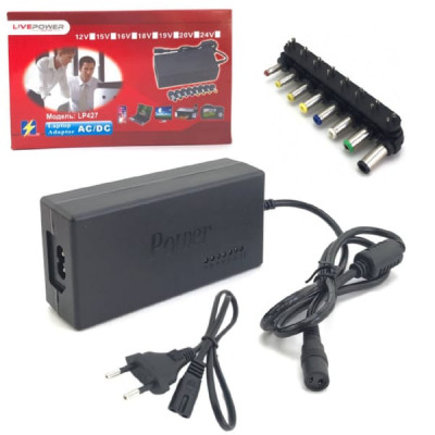 Универ.СЗУ для ноутбуков Live-Power LP427 12V-24V 150W + 8 Насадок, черный