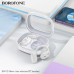 Гарнитура с открытой конструкцией Bluetooth Borofone BW42 White. Время работы: 8 часов, в режиме ожидания до 180 часов. Время зарядки кейса 1,5 часа.