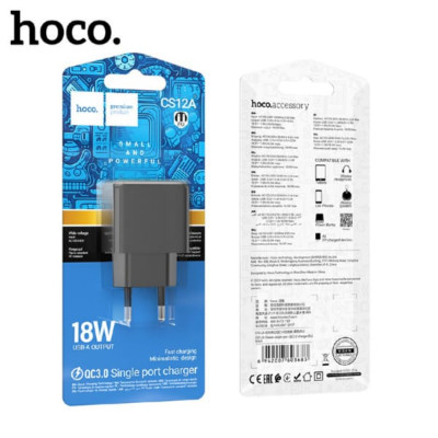 СЗУ-USB HOCO CS12A QC3,0, 18W, Black