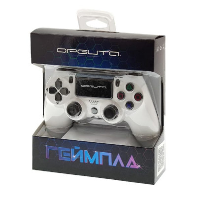 Геймпад беспроводной Орбита OT-PCG12 Белый Совместимость: PlayStation 4 - беспроводное соединение. PC (компьютер ПК) - только проводное USB соединение. Android устройства - только проводное USB соединение. IOS устройства (версии ниже 13.4, с 13.4 не совме