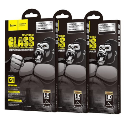 Стекло защитное Hoco G1 iP 14 Pro Max (0.33mm, в упаковке)