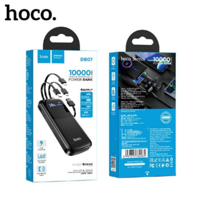 Внешний аккумулятор 10000 mAh HOCO DB07 large Black
вход Micro-USB / Type-C 18 Вт, выход USB 18 Вт и Type-C 20 Вт, со светодиодным индикатором, поддержка протоколов быстрой зарядки