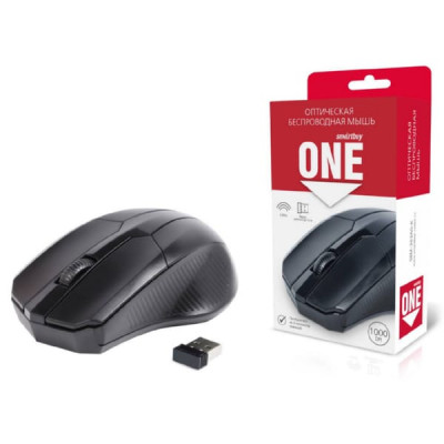 Мышь беспроводная SmartBuy ONE 303AG-K, черный (SBM-303AG-K). DPI 1000, 3кн. Спящий режим; оптический датчик нажатий; встроенное колесо прокрутки. Питание
2хААА.
