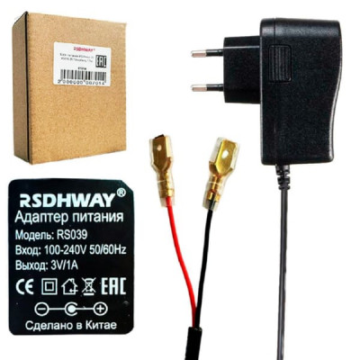 Блок питания для газовых колонок RSDHWAY RS039 3V/1A, кабель 1,5м