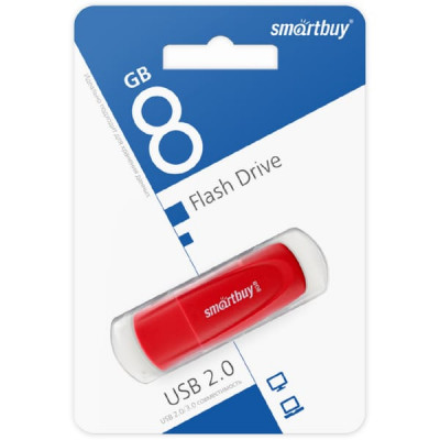 USB флеш-диск 8Gb SmartBuy Scout красный
