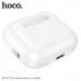 Гарнитура вкладыши Bluetooth Hoco EW58 White. Емкость аккумулятора гарнитуры 30 мАч, емкость аккумулятора кейса для зарядки 300 мАч. Время зарядки около 1 часа, Время разговора/прослушивания музыки 4 часа. Размеры 54,2х46,6х22 мм. Вес 45г, одна гарнитура 