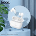 Гарнитура вакуумная Bluetooth Hoco EW59 White. Емкость батареи: зарядный чехол 300mAh; гарнитура 30mAh. Время работы: 4 ч.; В режиме ожидания: 150 ч. Поддержка переключения ведущий-ведомый, переключение песен, вызов голосового помощника и др.