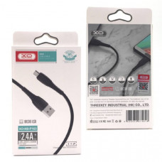 Кабель Micro USB XO-NB-P163 1м, 2.4А, ПВХ, черный