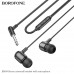 Гарнитура вакуумная BOROFONE BM84 Black с микрофоном. Длина: 1.2 м.
