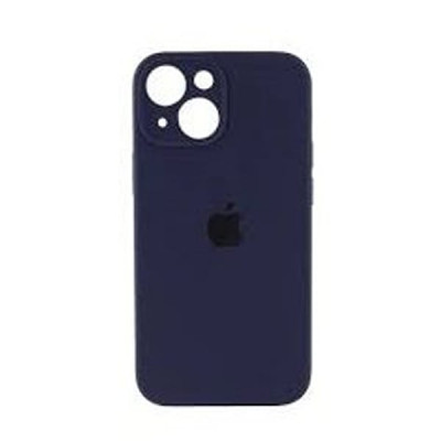 Чехол iP 14 Max/Plus Silicone Case с закрытой камерой (Midnight Blue)