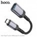 OTG переходник с кабелем USB(AF)/Type-C HOCO UA24 USB3.0 0.17м, Metal Gray