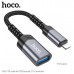 OTG переходник USB(AM)-Lightning(AF) HOCO UA24 Metal Gray  2.0 480 Mbps