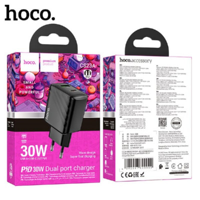 СЗУ-USB-C HOCO CS23A PD30W, Black