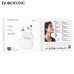 Гарнитура вкладыши Bluetooth Borofone BW58 White. Емкость батареи: зарядный чехол 300mAh; гарнитура 30mAh. Время работы: 4 ч, в режиме ожидания: 150 ч.С ремешком.Поддержка переключения ведущий-ведомый, переключение песен, вызов голосового помощника и др.
