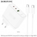 СЗУ-USB-2USB-C (Type-C)-Type-C BOROFONE BN11 PD100W+QC3.0, White