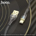 Кабель Type-C HOCO U121 1.2м, 3A, шнуровой, Black