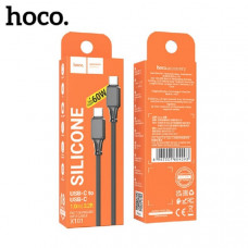 Кабель USB-C/USB-C HOCO X101 1м, 60W, силикон, Black