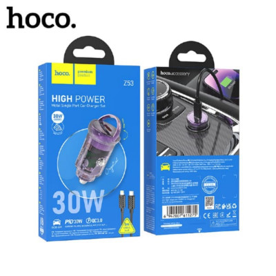 АЗУ USB-C (Type-C)-Lightning HOCO Z53 1м, PD30W QC3.0A, Purple