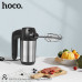 Миксер HOCO HA03A. Мощность устройства 150 Вт. В комплекте 2 насадки: насадки для замешивания теста; для смешивания. Материал корпуса:  пластик; сталь; алюминий.