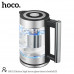 Чайник электрический HOCO HA01A 2000W 1,8л . Материал: боросиликатное стекло. Морозостойкость и термостойкость. Съемная крышка и заварочный фильтр.