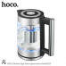 Чайник электрический HOCO HA01A 2000W 1,8л . Материал: боросиликатное стекло. Морозостойкость и термостойкость. Съемная крышка и заварочный фильтр.