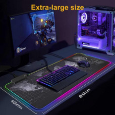 Коврик для мышки тканевый игровой Faizfull PAD90 RGB-подсветка, кабель USB-micro, 90х40см